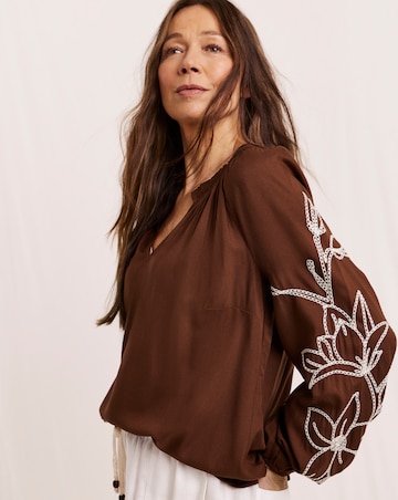 Julipa Embroidered Sleeve Blouse