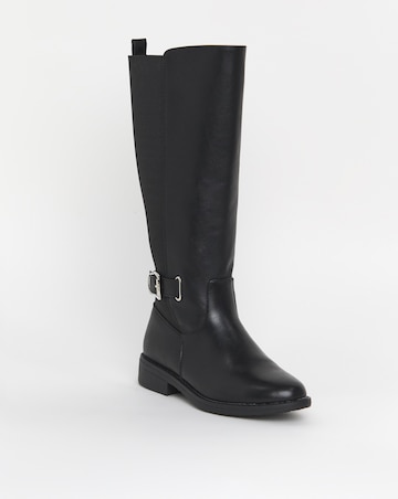 Cushion Walk Elastic Buckle Boot E Fit Curvy Calf