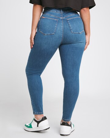 Chloe Mid Blue High Waist Distressed Skinny Jeans