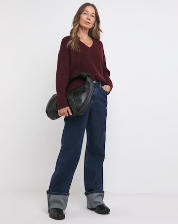 V Neck Longline Jumper