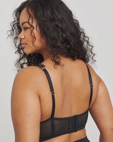 Figleaves Curve Adore Lace High Apex Full Cup Bra B-H - Black