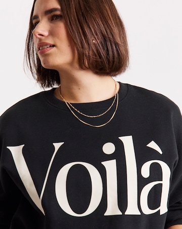 Simply Be Black Voila Graphic Sweatshirt