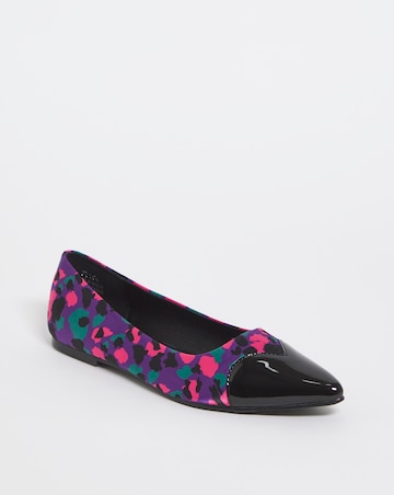 Maya Heart Toe Cap Ballerina Shoes Wide Fit