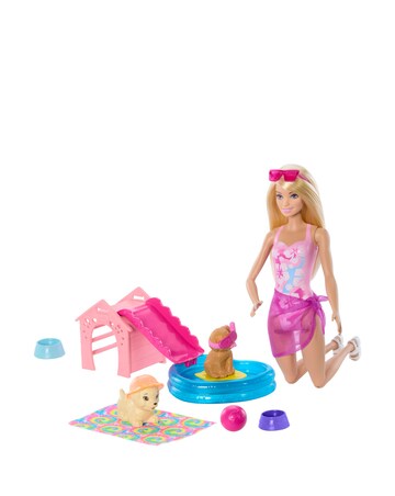 Barbie Puppy Pool Party Aloha Blonde Hair