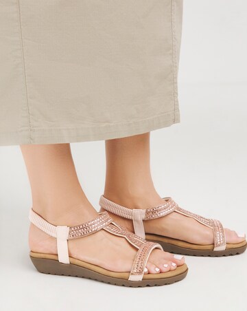 Kay Diamante Comfort Elastic Sandal - Extra Wide Fit (EEE)