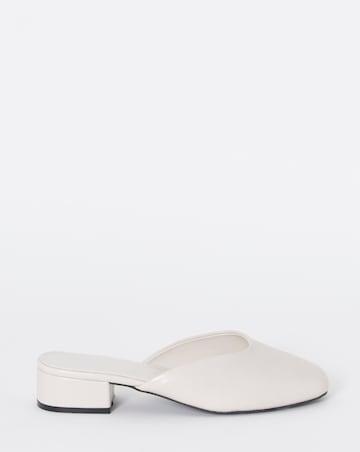 Lisa Low Block Heel Mules - Wide Fit (E)