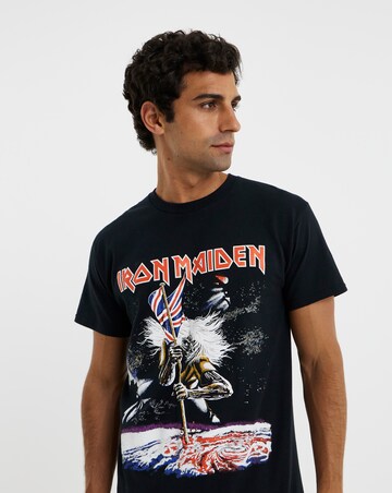 Iron Maiden Front/Back Graphic Band T-Shirt - Black