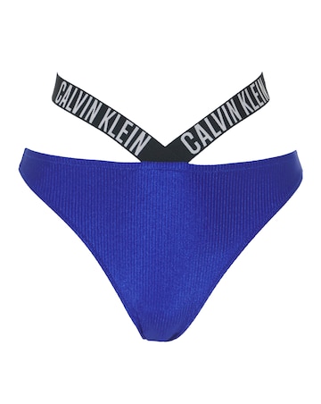 Calvin Klein Intense Power Rib High Leg Cheeky Bikini Bottom