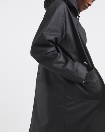 Black Double Pocket Rubberised Coat