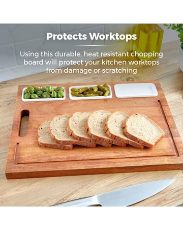 Tower Chopping Board with Dip Bowls