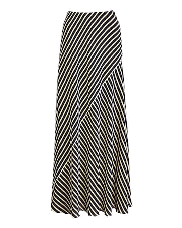 Ro&Zo Bias Stripe Maxi Skirt