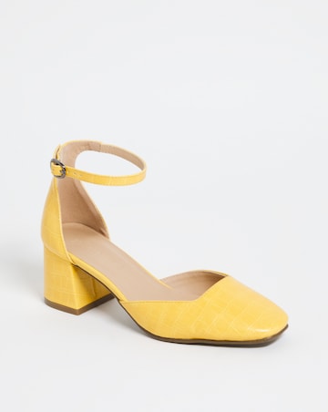 Two Part Block Heel Shoe - Extra Wide Fit (EEE)