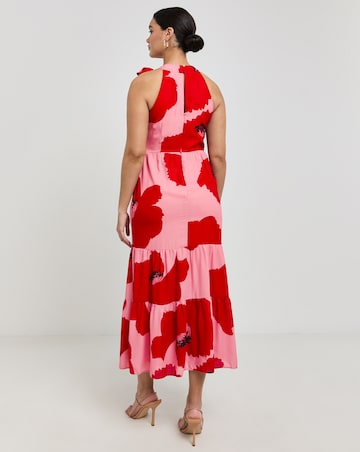 Joanna Hope Tie Neck Maxi Dress