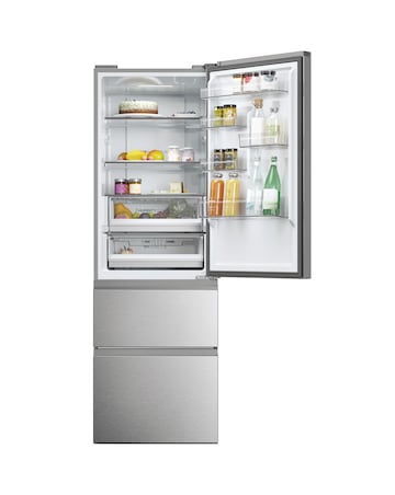 Haier HTW5618ENMG Combi Series 5 180cm Fridge Freezer - Inox