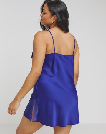 Figleaves Lace Detail Stretch Satin Chemise