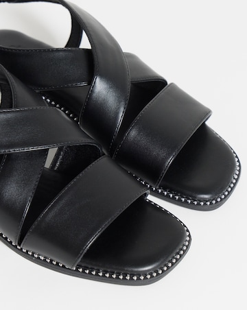 Janna Elasticated Flat Sandals - Wide Fit (E)