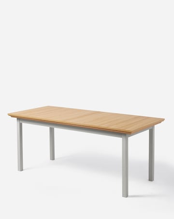 Julipa Ashford Extending 6 to 8 Seater Table with 6 Ava Fabric Chairs