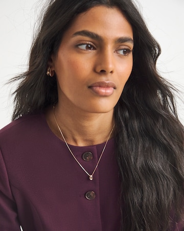 Simply Be Aubergine Collarless Waisted Blazer