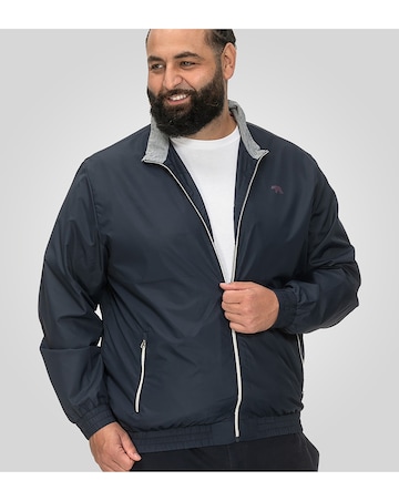 D555 Big And Tall Ealing Lightweight Zip Through Jacket With Zip Pockets - Navy