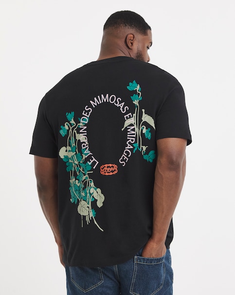 Jack & Jones Menton Back Print T-Shirt - Black