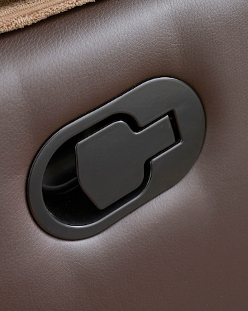 Harlow Fabric/Faux Leather Recliner 2 Seater Sofa