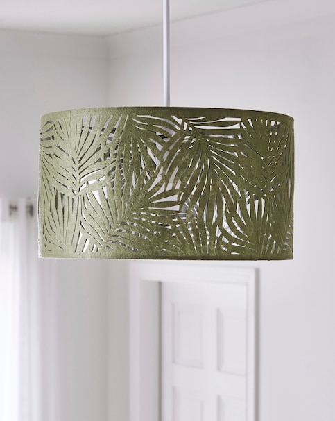 Textured Leaf Pattern Pendant Shade 40cm
