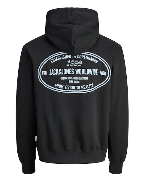 Jack & Jones York Logo Hoodie - Black