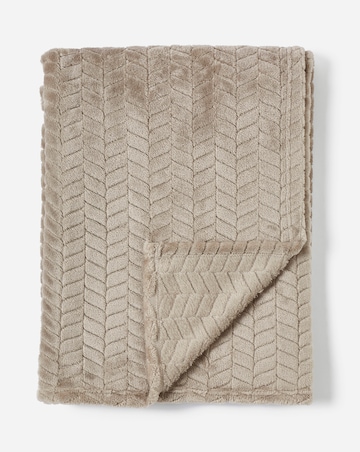 Embossed Jacquard Fleece Throw