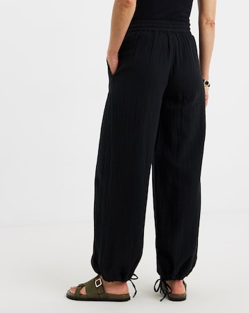 Cotton Cheesecloth Balloon Trousers