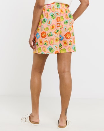 Twisted Wunder Linen Postcard Shorts