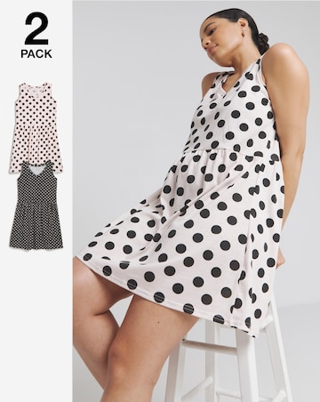 Pretty Secrets 2 Pack Spot Short Nighties Length 36 Inches