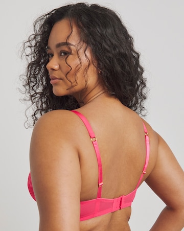 Figleaves Pulse Lace Underwired Plunge Bra B-G - Pink