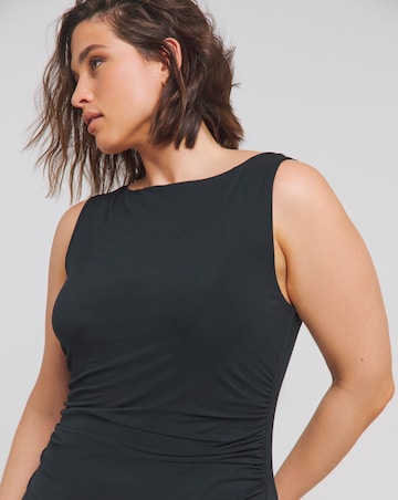 TALA 365 Ruched Side Boat Neck Maxi Dress