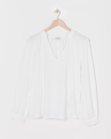 V-Neck Ruched Detail Boxy Top