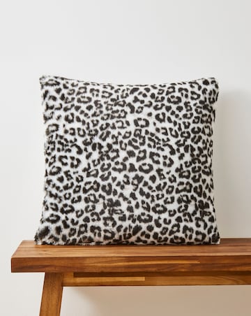 Spotted Animal Printed Faux Fur Cushion