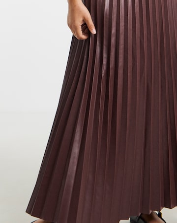 Simply Be Pu Pleated Midaxi Skirt