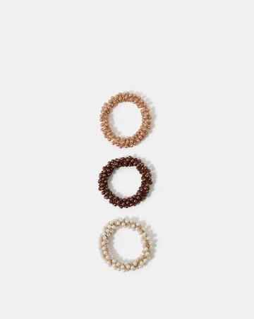Accessorize 3-Pack Pearl Hair Scrunchies