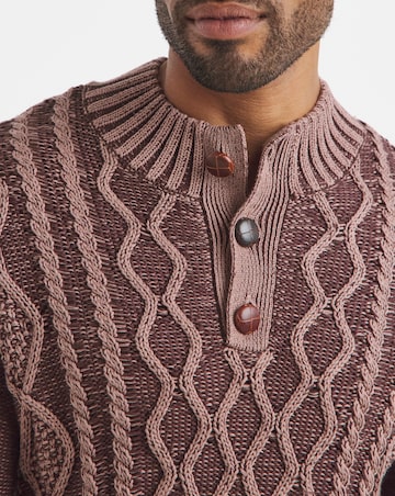 Joe Browns Button Neck Cable Jumper