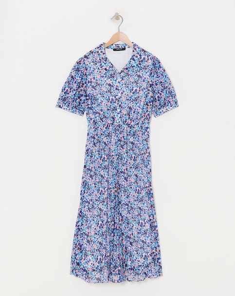 Pleated Shirt Dress