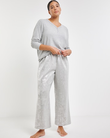 Henley Top Foil Print Lounge Set