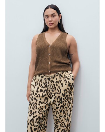 Mango Leopard Print Trousers