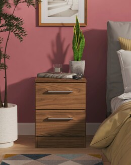 Briar Ready Assembled 2 Drawer Bedside