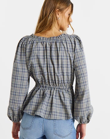 Cinch Square Neck Blouse