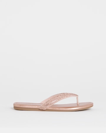 Cammy Flat Toe Post Sandals - Wide Fit (E)