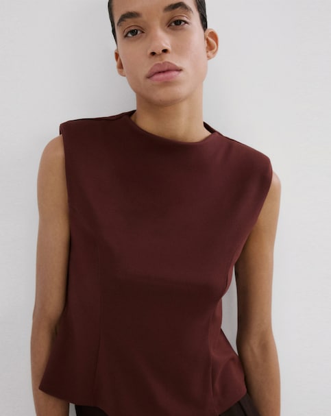 Mango Cuqui Sleeveless Peplum Top