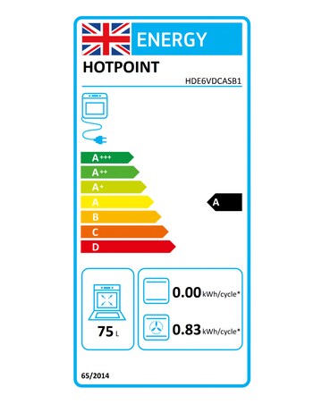 Hotpoint HDE6VDCASB1 60cm Electric Double Cooker with Air Fry - Black + Install