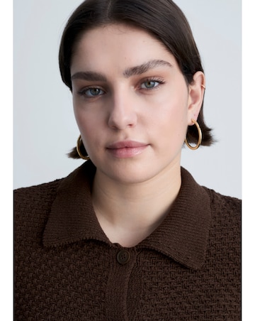 Mango Polo Neck Knitted Choco Jacket