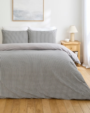 Rory Geo Cotton Blend Reversible Duvet Cover Set
