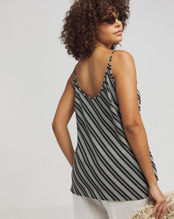 Simply Be Mono Stripe Scoop Neck Cami