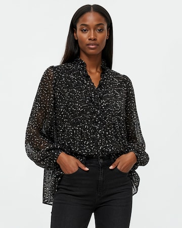 Religion Pleated Ruffle Shirt